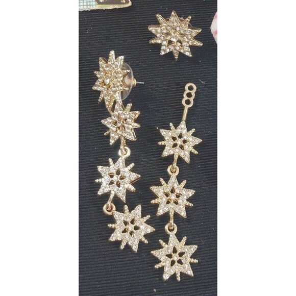 Sugarfix by baublebar snowflake earrings adjustable wear 2 ways - Picture 5 of 8